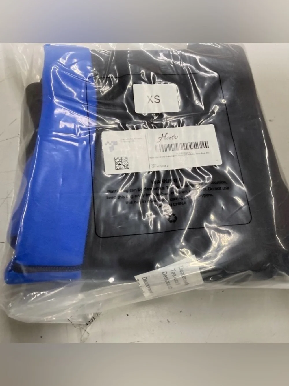 Hevto 2mm Mens Shorty Wetsuit XS Blue/Black Neoprene Back Zip Surf Swim Dive NWT
